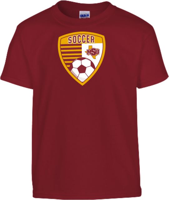 Midwestern State Youth T Shirt MSU Soccer Crest - ONLINE ONLY