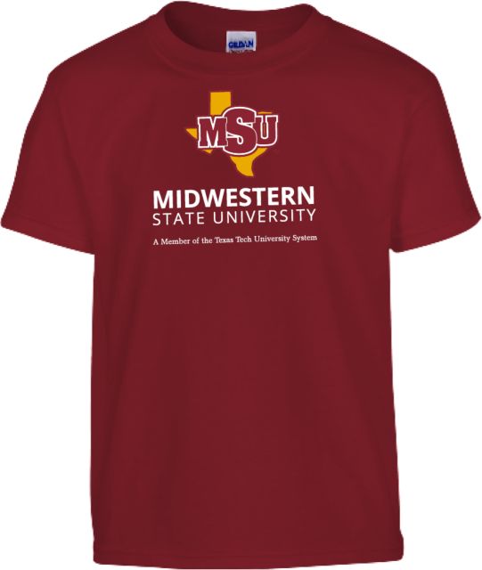 Midwestern State Youth T Shirt MSU Institutional Stacked - ONLINE ONLY