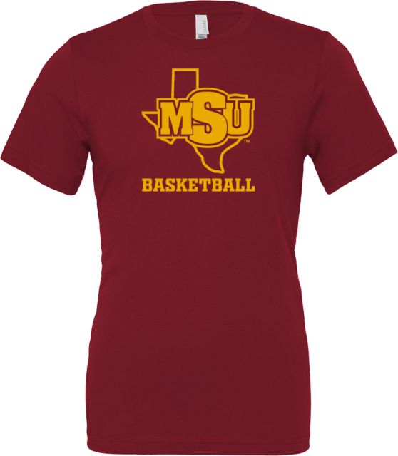 Midwestern State Bella + Canvas Jersey Cotton T Shirt Basketball - MSU - ONLINE ONLY