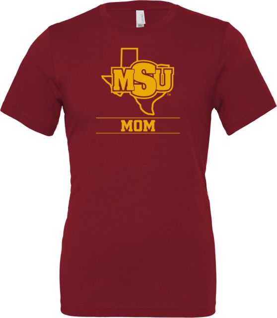 Midwestern State Bella + Canvas Jersey Cotton T Shirt Mom - MSU - ONLINE ONLY