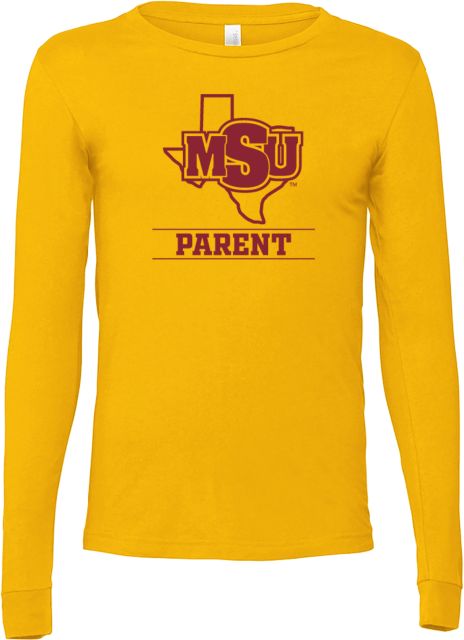 Midwestern State Bella + Canvas Jersey Cotton Long Sleeve T Shirt Parent - MSU - ONLINE ONLY