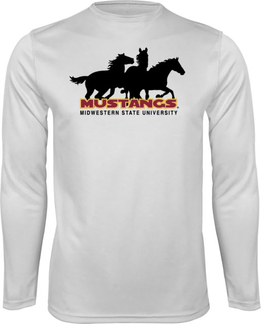 Midwestern State Performance Long Sleeve Shirt MSU Mustangs Silhouette - ONLINE ONLY