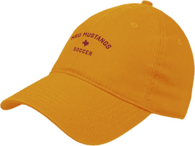Midwestern State Unstructured Adjustable Low Profile Hat Soccer - MSU Mustangs Arched - ONLINE ONLY